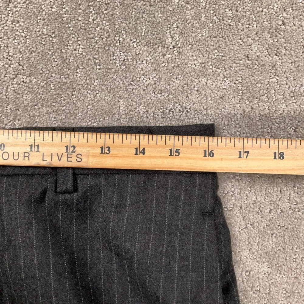 Banana Republic Pants Men 32W 30L Gray Pinstripe Gavin Wool Dress Trousers